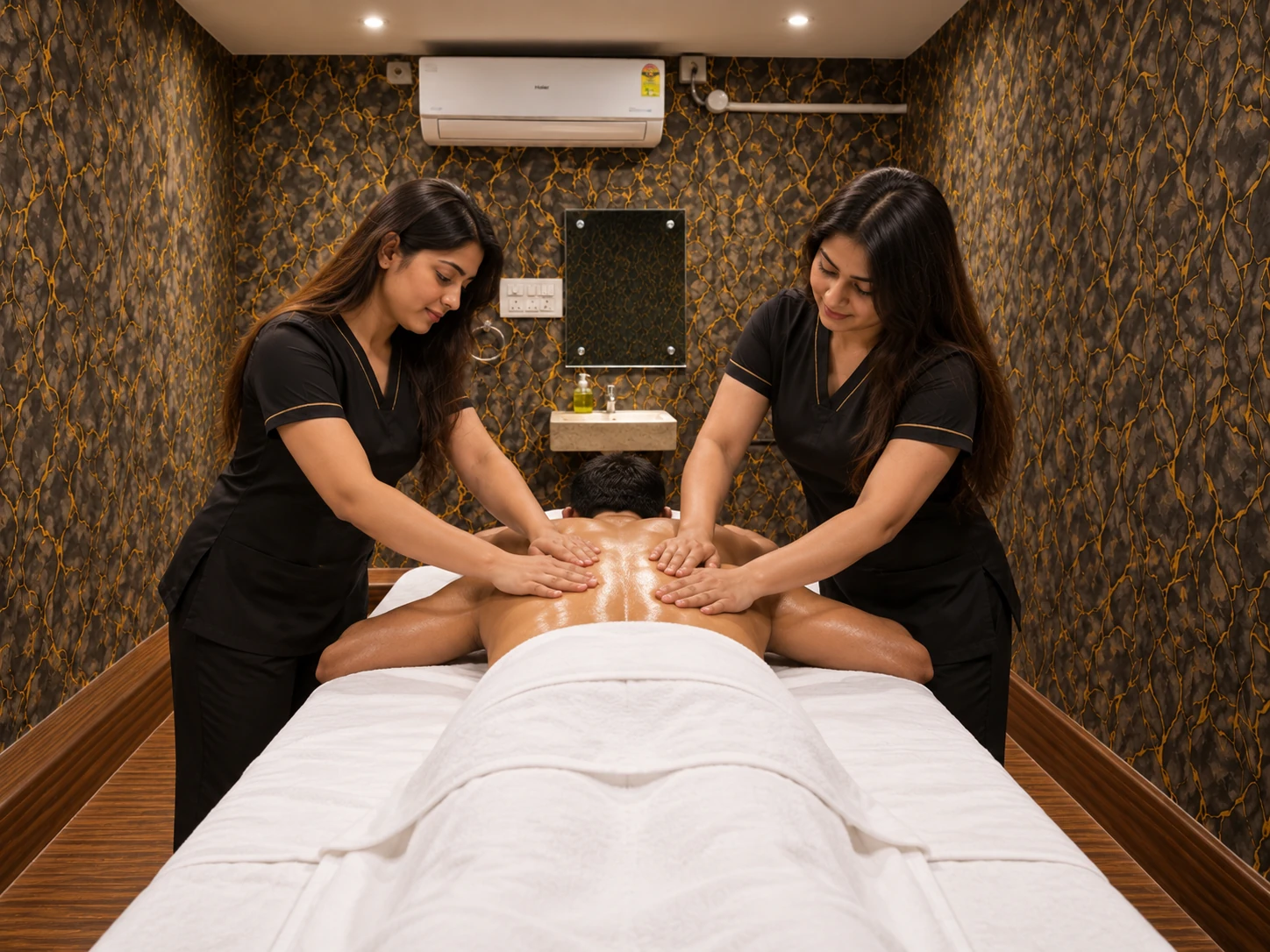 Four Hands Massage illustration